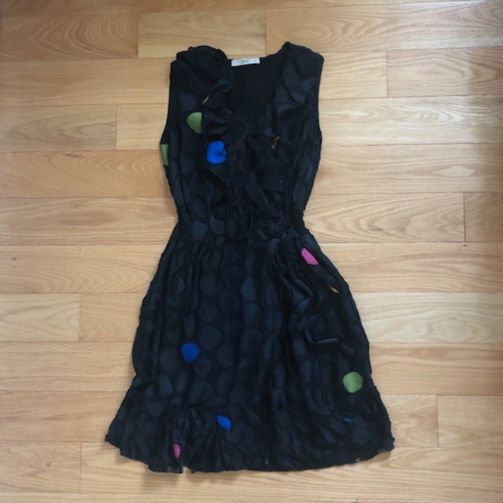 PRADA Printed Wrap Dress Size: XS | US2, IT38